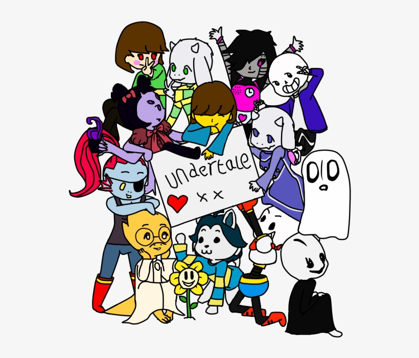 Undertale Characters By - Undertale Characters Pillow Cover Size 20x20 Inch, transparent png #237285