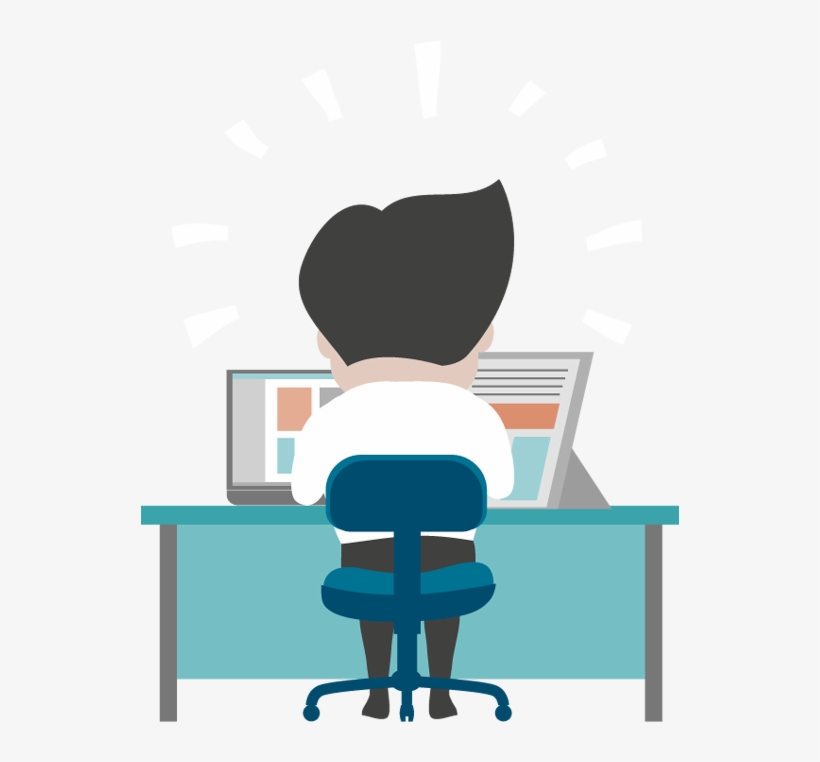 Man At Desk Png Transparent Man At Desk - Office Png Cartoon, transparent png #237452
