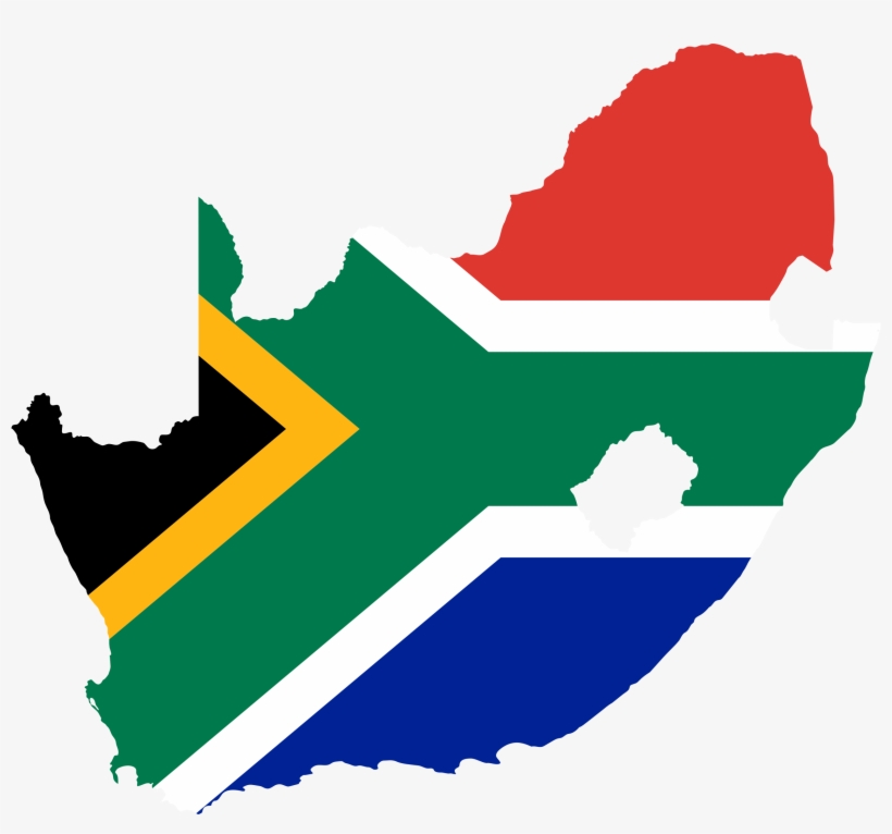 This Free Icons Png Design Of South Africa Flag Map, transparent png #237507