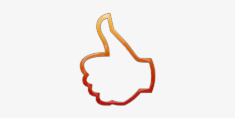 Thumbs Up Outline Hand Icon - Thumbs Up Black Background, transparent png #237544