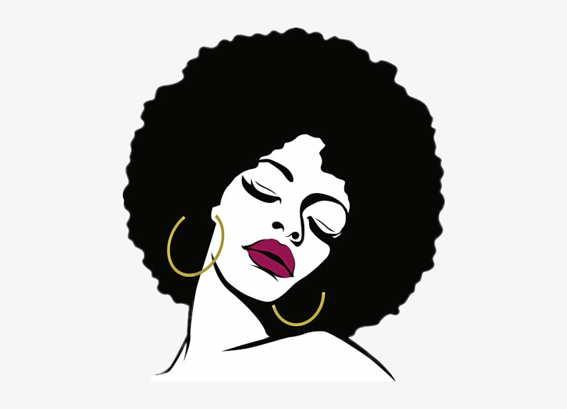 Silhouette Silueta Woman Femme Afro - Afro Lady, transparent png #237723