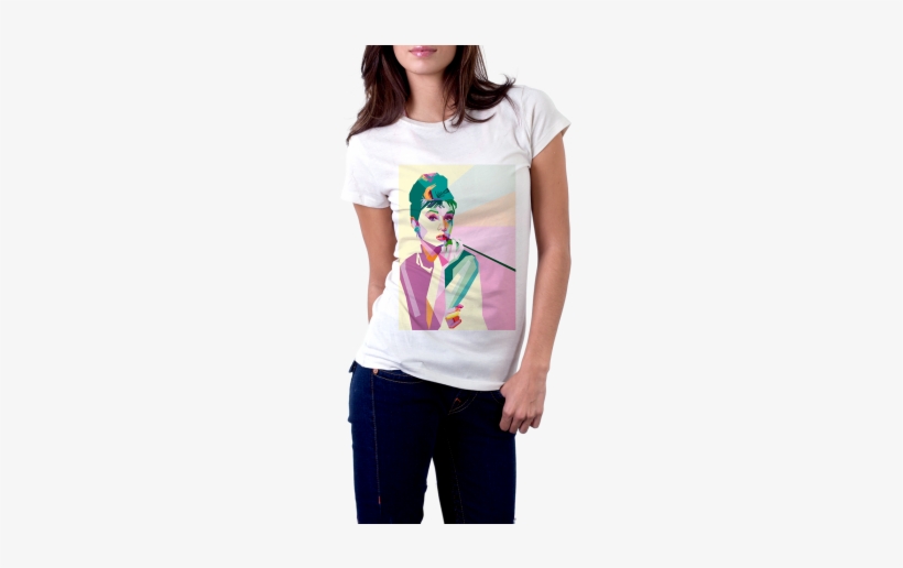 Audrey Hepburn Pop Art T-shirt - Camiseta De A Culpa E Das Estrelas, transparent png #237776