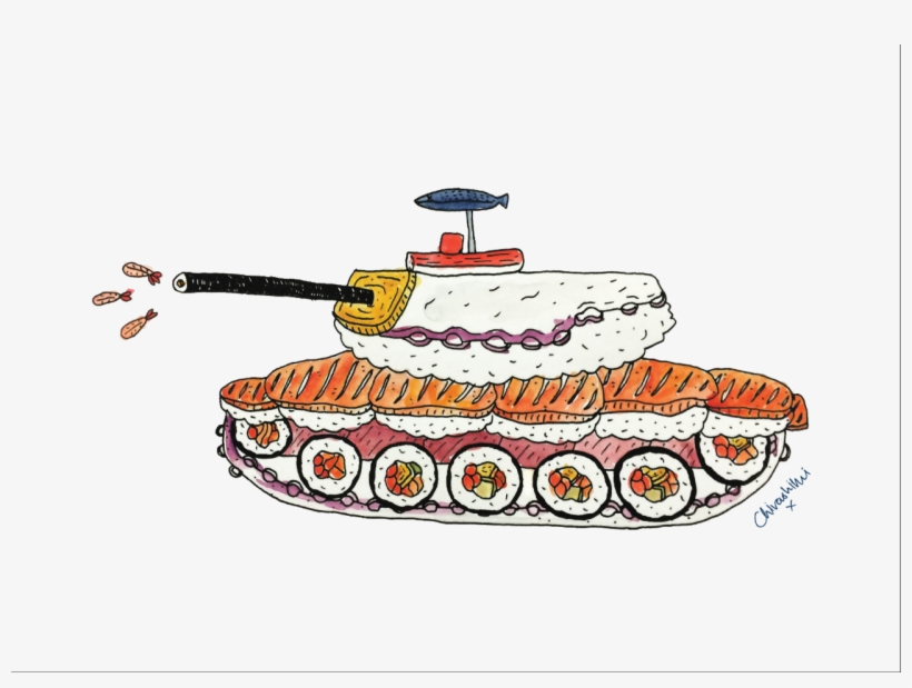 < Sushi Machines > Sushi Tank Fires - Tank, transparent png #237966