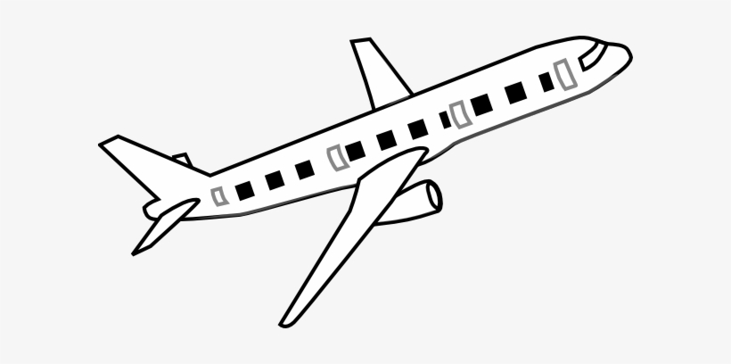 Airplane Clipart Black And White - Aeroplane Clipart Black And White, transparent png #237969