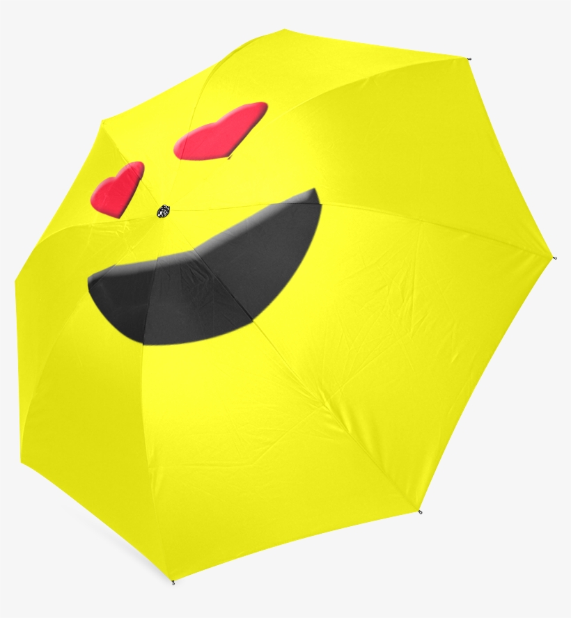Emoticon Heart Smiley Foldable Umbrella - Construction Paper, transparent png #238376