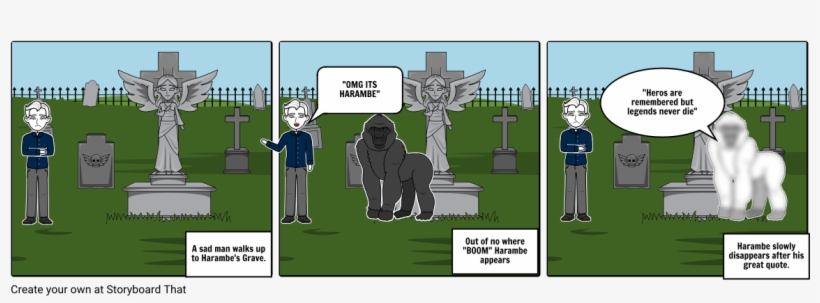 Harambe - Cartoon, transparent png #238377