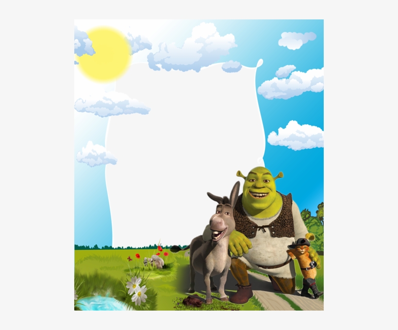 Kids Png Photo Frame With Shrek - Shrek Photo Frame Png, transparent png #238515