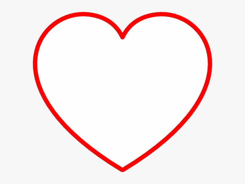 Heart Outlines Clip Art - Red And White Heart Transparent, transparent png #238923