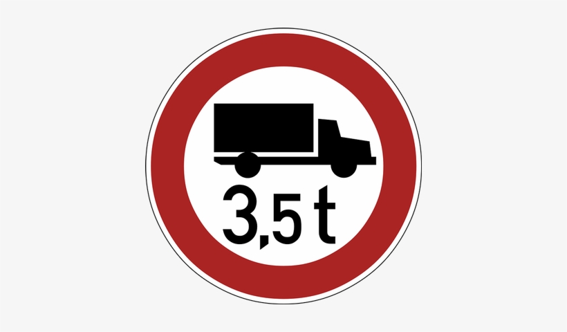 5t Restriction Truck Road Sign - Port Du Casque Obligatoire, transparent png #239627