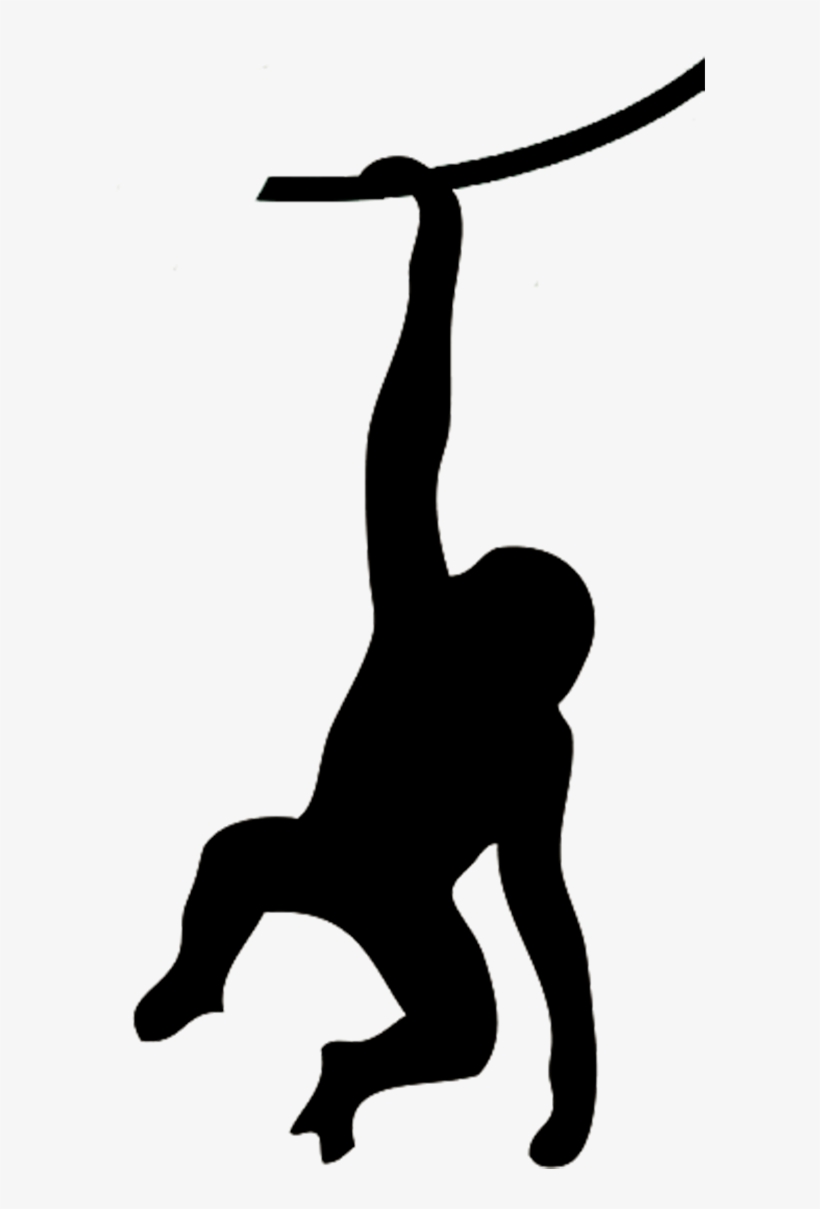 Swinging Monkey Silhouette - Silhouette Of A Monkey, transparent png #239683