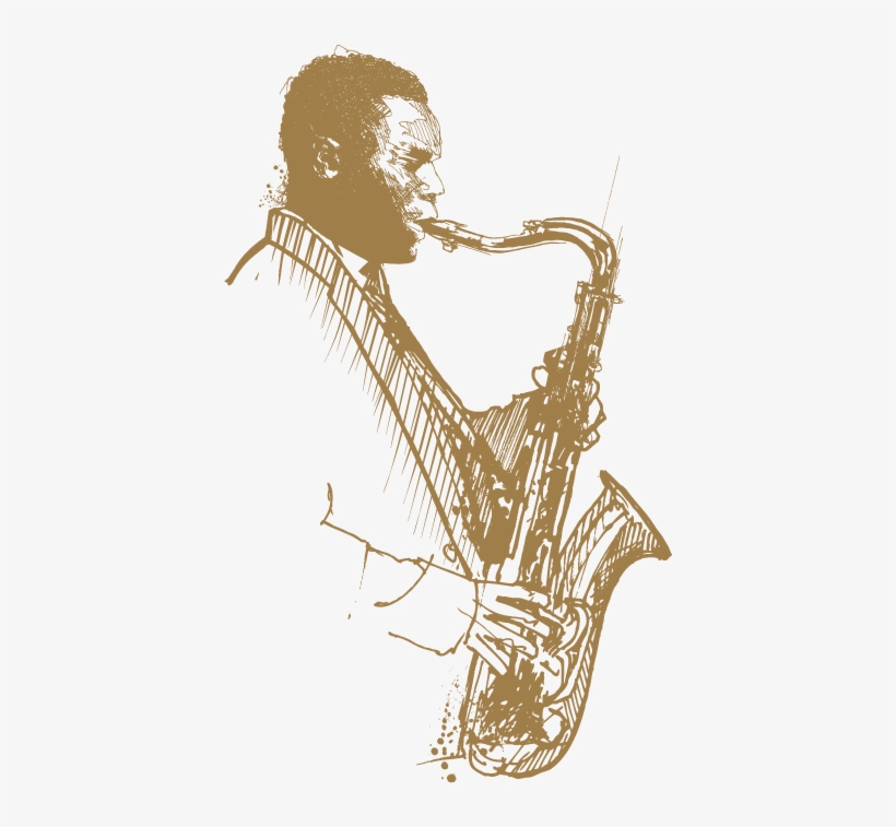 Picture Black And White Stock Gospel Radio - Saxophonist, transparent png #239742