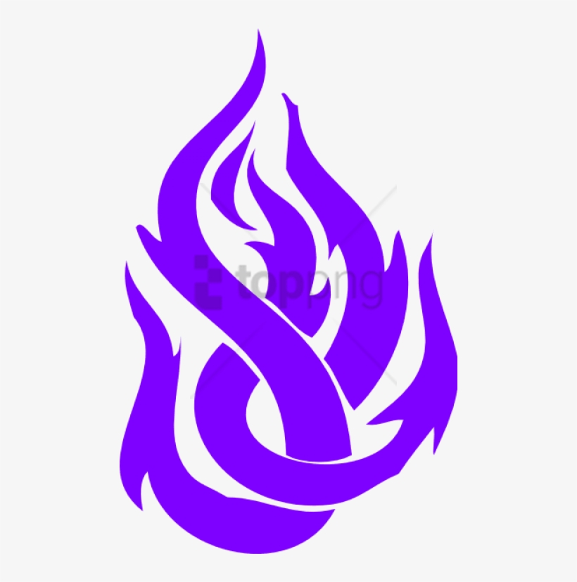 Tribal Fire Blue Purple - Fire Tattoo Transparent, transparent png #239838