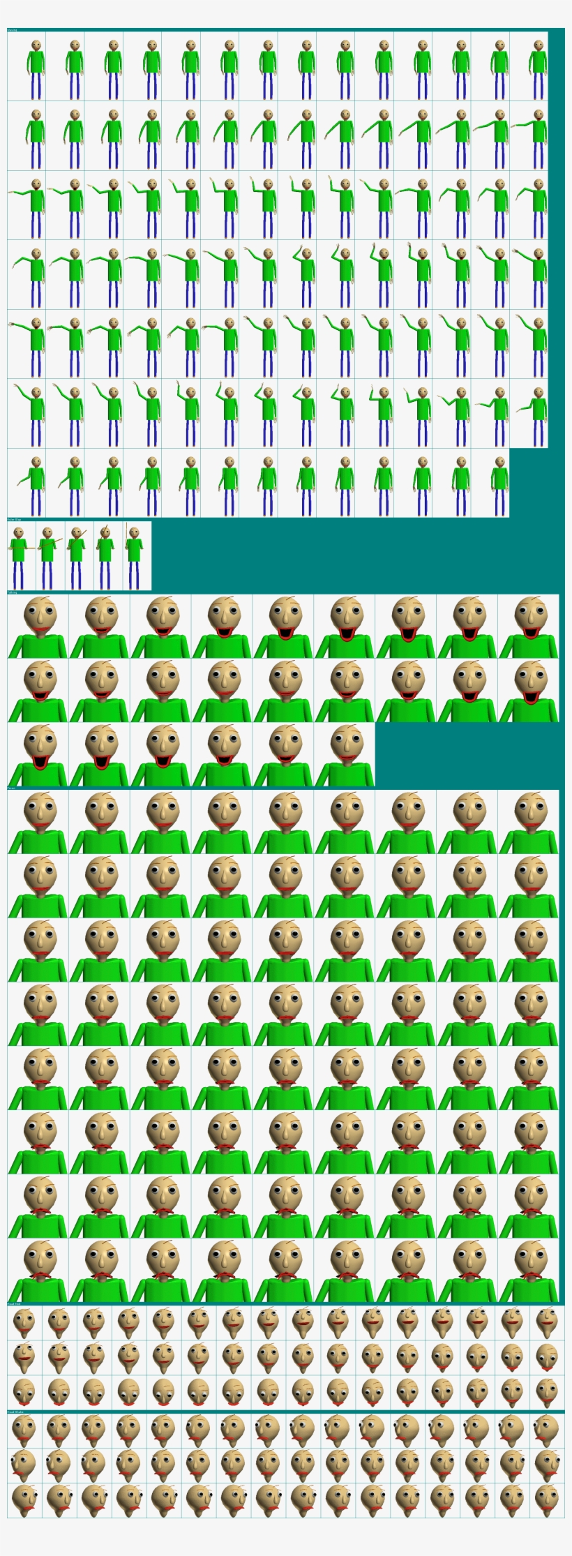 Click For Full Sized Image Baldi - Baldi's Basics In Education And Learning Sprites, transparent png #2300000