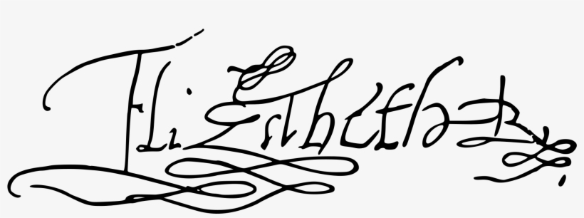 Open - Elizabeth The 1st Signature, transparent png #2302876