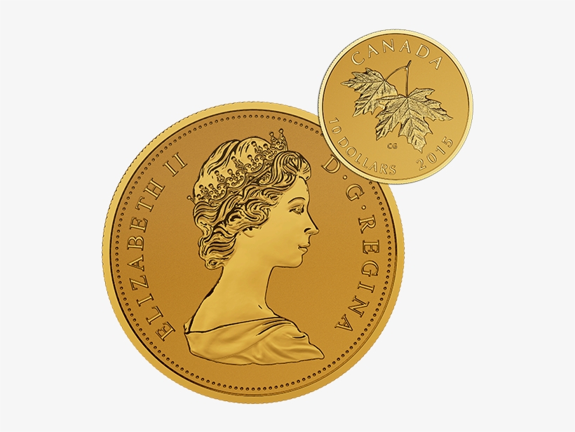 2015 $10 1/4 Oz Pure Gold Coin - Gold Coin, transparent png #2303056