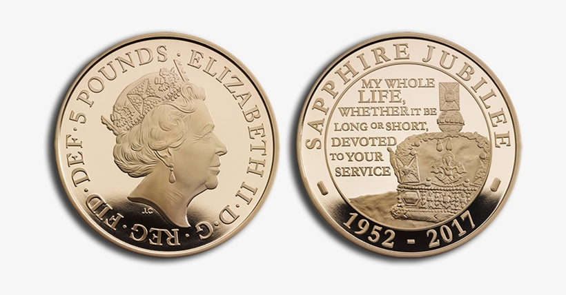 The Royal Mint Have Launched A New Crown Coin That - Queen's Sapphire Jubilee 2017 United Kingdom £5 Silver, transparent png #2303525