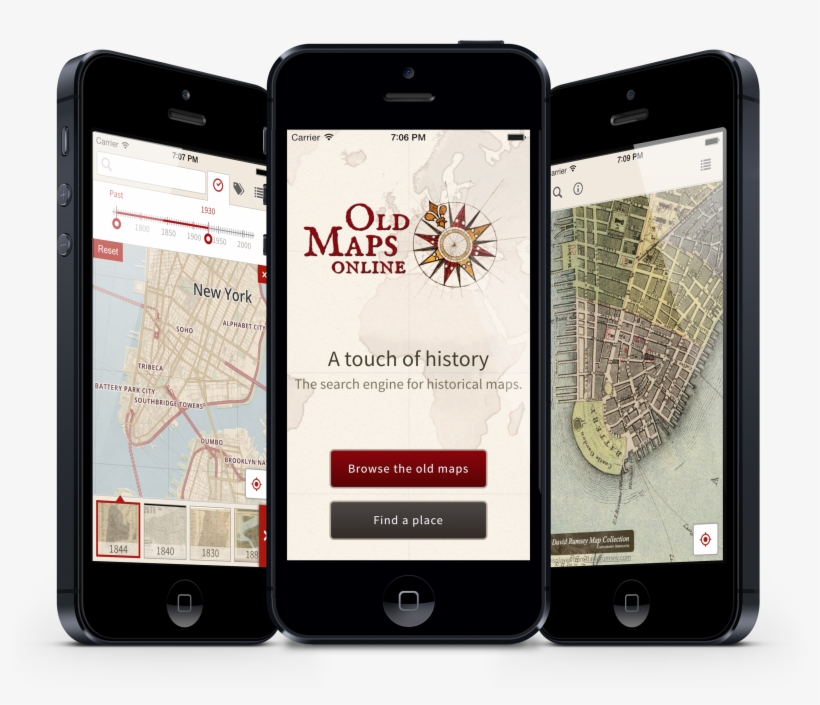 Old Maps Online Mobile App - Old Map App, transparent png #2303892