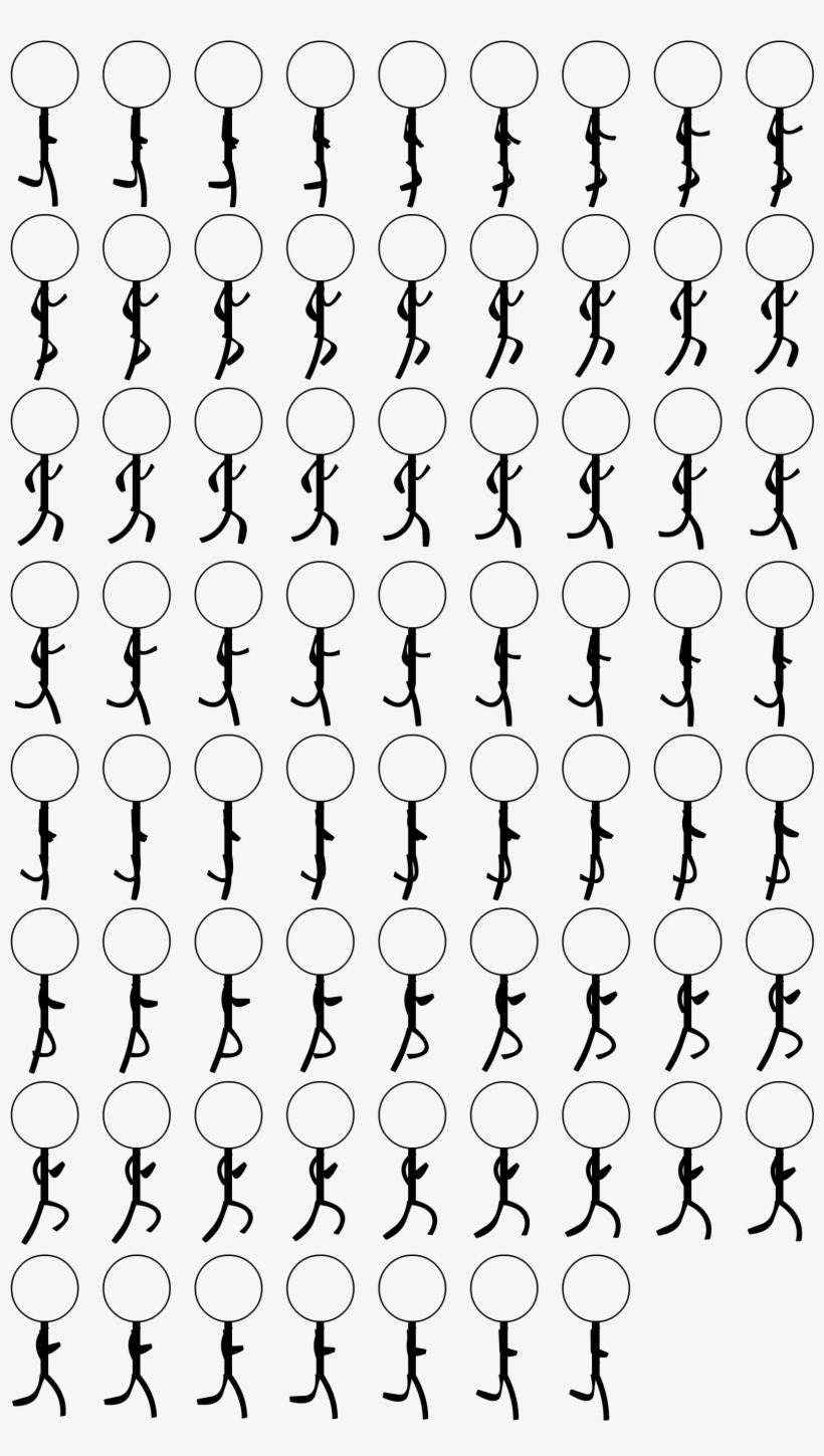 Ok - Stick Man Sprite Sheet, transparent png #2303929