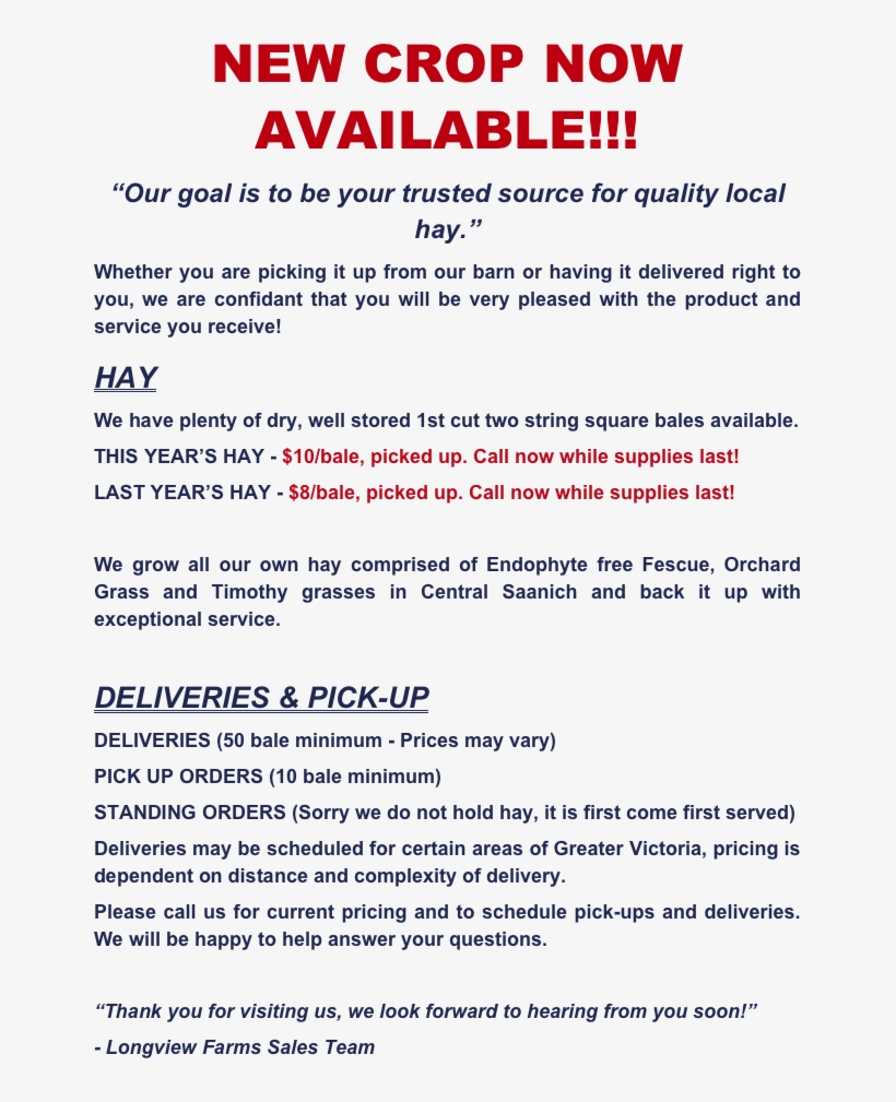 “our Goal Is To Be Your Trusted Source - Hay, transparent png #2304012