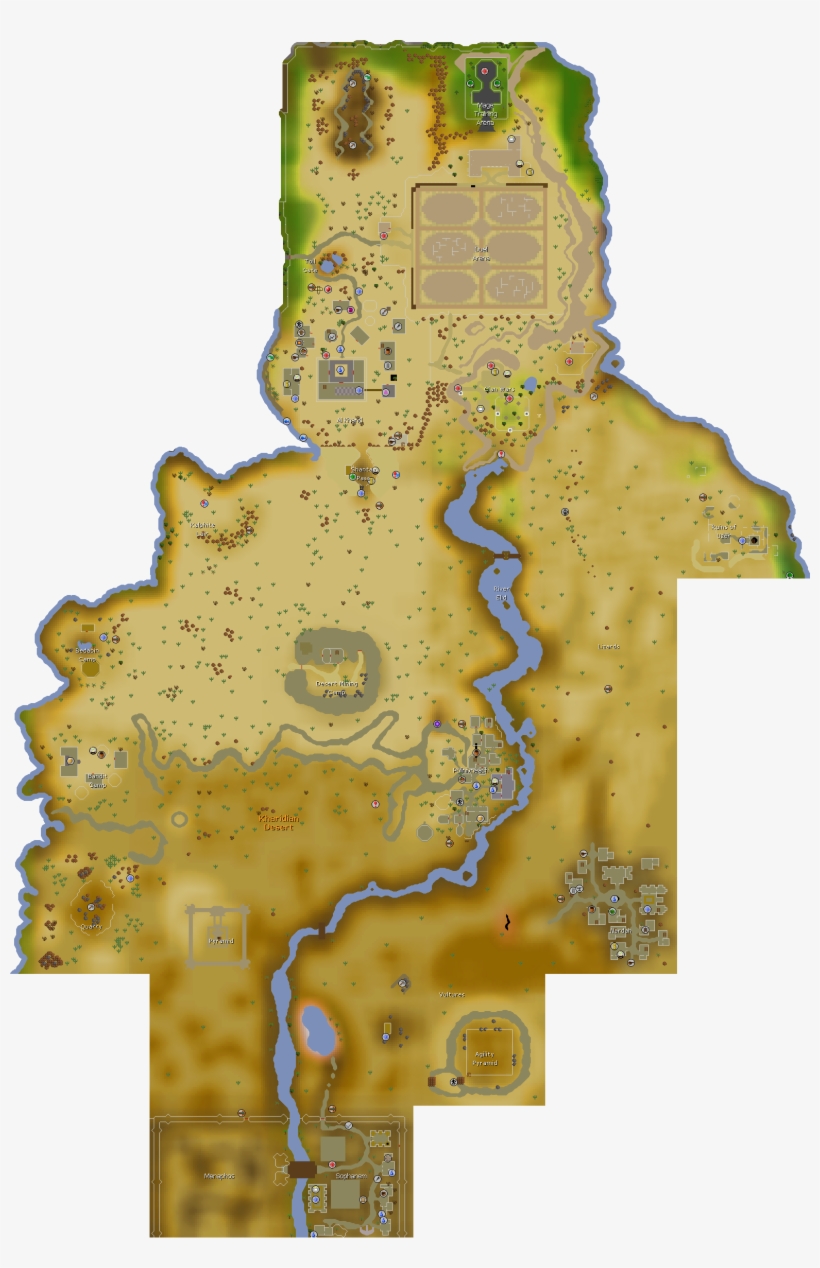Kharidian Desert Map - Runescape Map Desert, transparent png #2304017