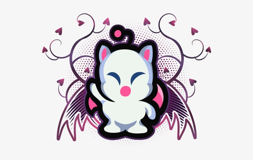 #moogle #tshirt #finalfantasy Final Fantasy Art, Kids - Fantasy Slouchy V-neck Mog, transparent png #2304122