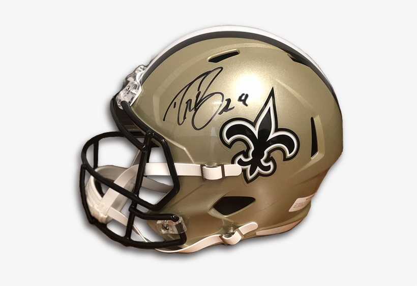 Drew Brees Autographed Helmet - 1976-99 Throwback Pro Line Helmet - New Orleans Saints, transparent png #2305003