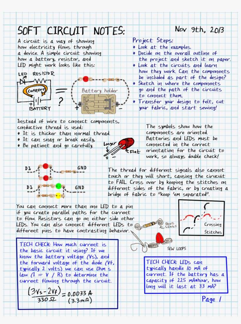 I'm Fascinated By The Concept Of Soft Circuits And - Diagram, transparent png #2305075