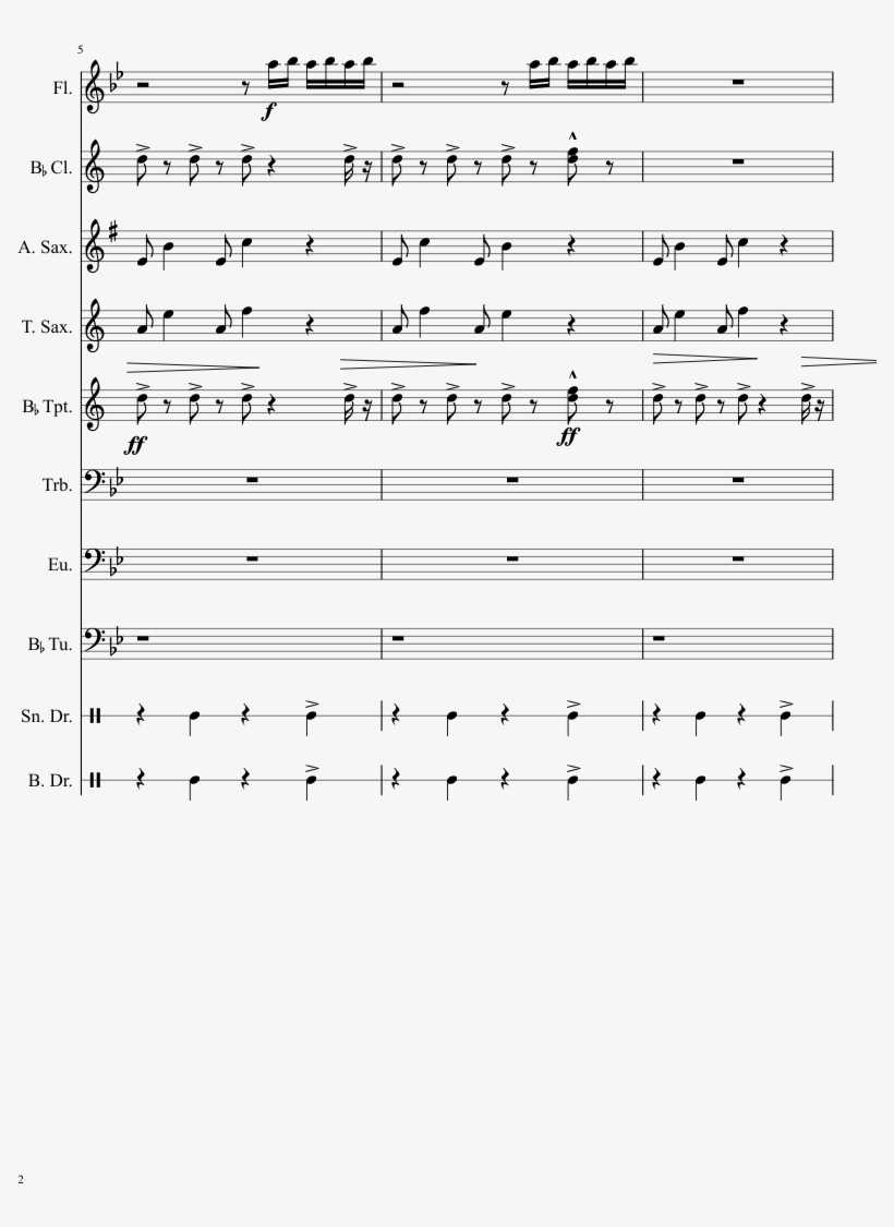 Yeah Sheet Music Composed By Usher, Ft - Bird's Lament, transparent png #2305346