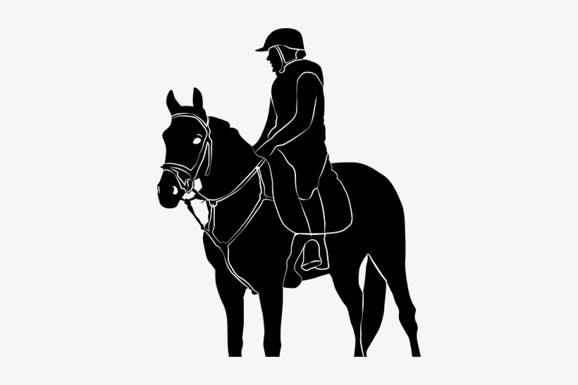 Vinilo Decorativo Jinete A Caballo - Caballo Con Jinete Png, transparent png #2306876