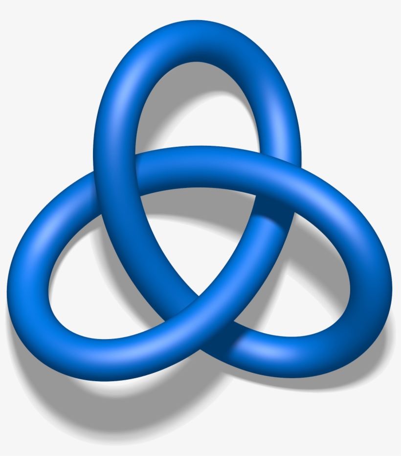 Blue Trefoil Knot - Mathematical Knot, transparent png #2307400