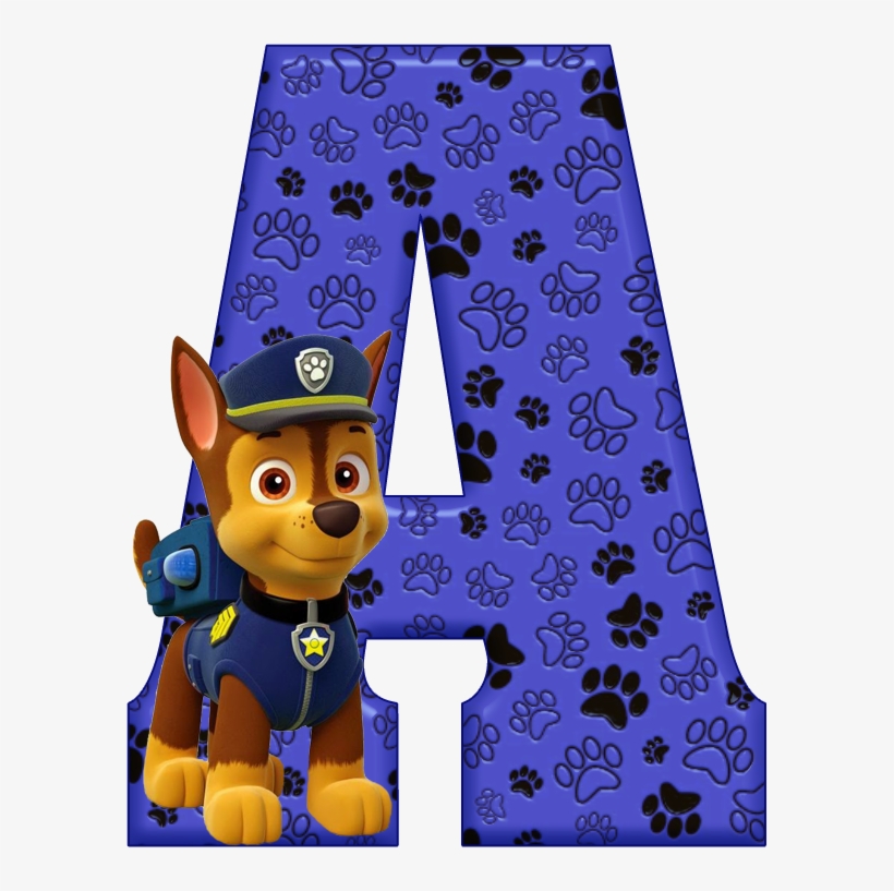 Alfabeto Decorativo - Alfabeto - Patrulha Canina - - Alfabeto Da Patrulha Canina, transparent png #2307401