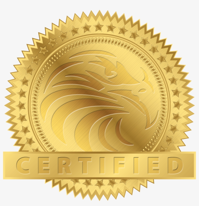 Certificate Seal Som Info - Certified Gold Seal Png, transparent png #2308061