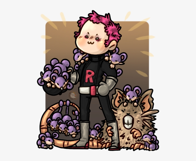 My Art Pokemon Team Rocket Rocket Grunt Rattata Raticate - Cartoon, transparent png #2308708