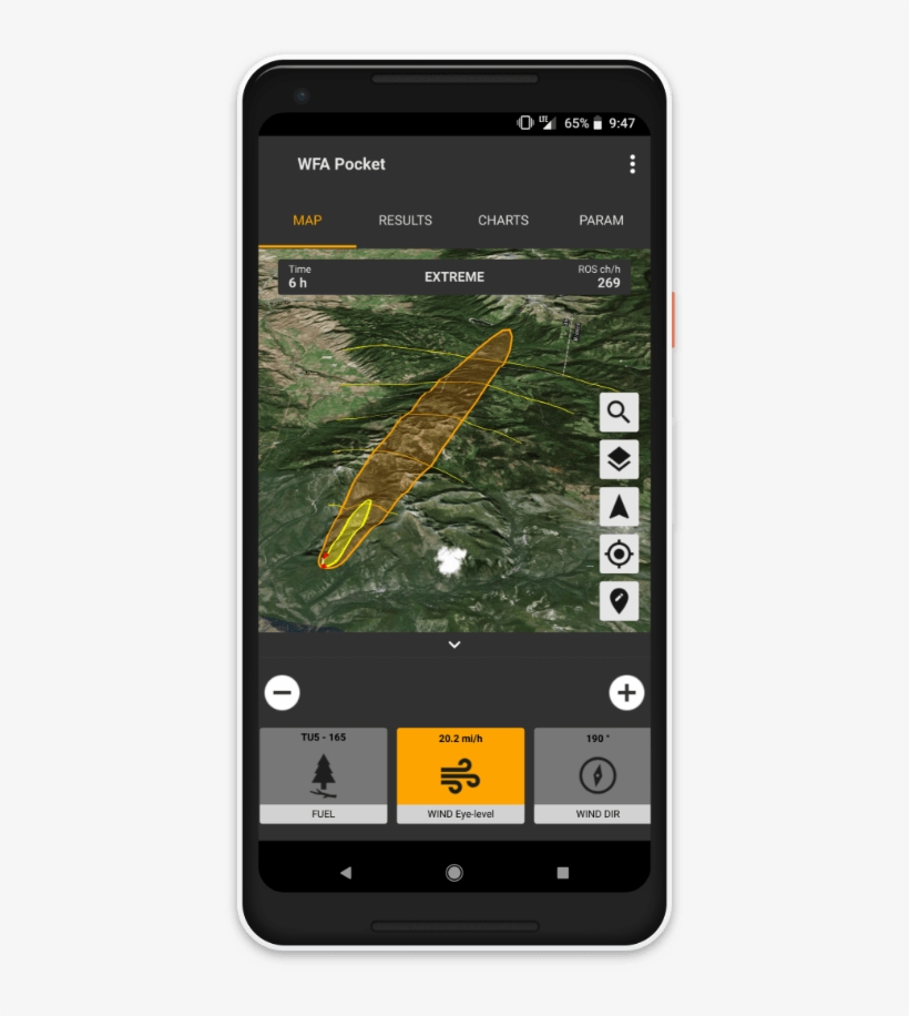 Wfa Pocket 3d Mapping Screen Example - Wildfire, transparent png #2308824