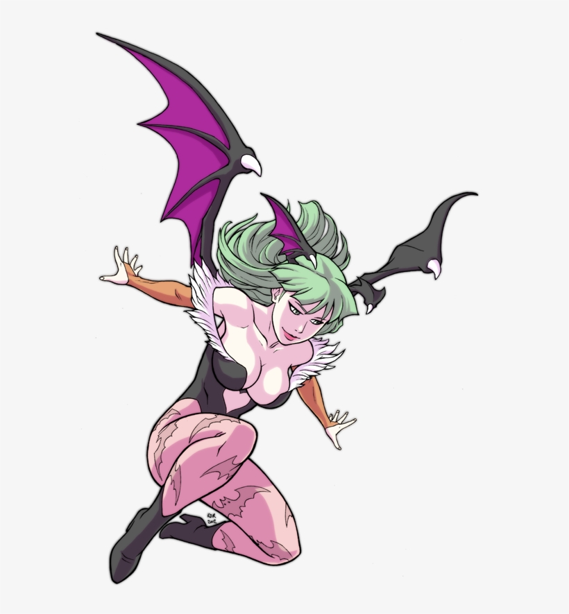 Capcom's Morrigan Of Darkstalkers - Capcom Morrigan Art, transparent png #2309477