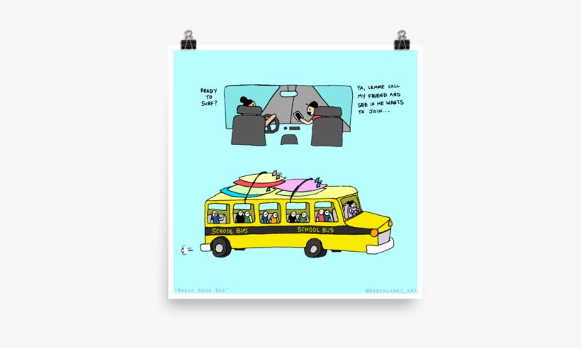 Robin Lanei Art- 'magic Kook Bus' - Volkswagen Type 2, transparent png #2309520