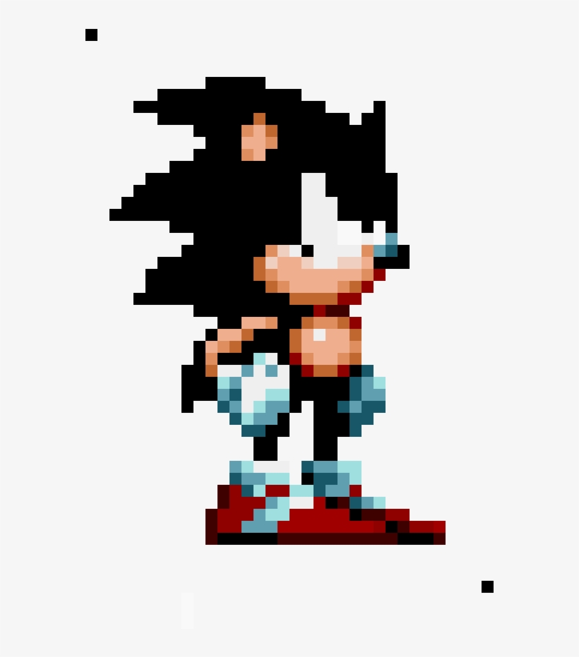 Dark Sonic Sprite - 16 Bit Sonic The Hedgehog, transparent png #2309785
