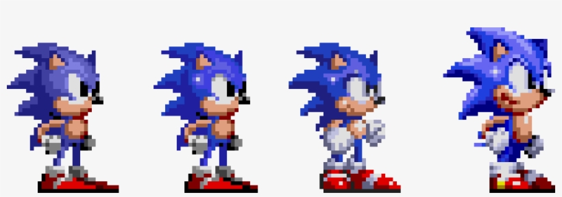 Sonicspritecompariso ] - Classic Sonic Sprites, transparent png #2309808