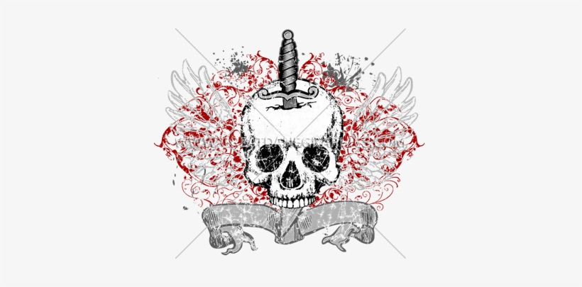 Knife In Skull - Knife In Skull Png, transparent png #2310394