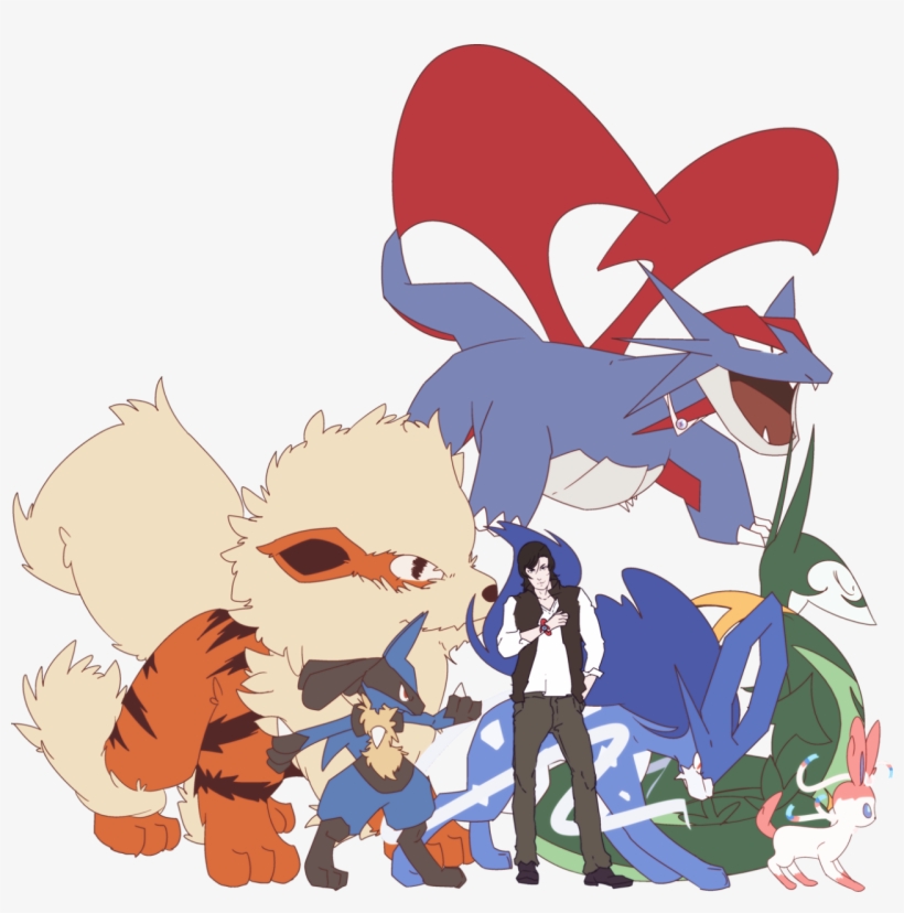 Crescent Champion Windie - Salamence And Arcanine Art, transparent png #2310509