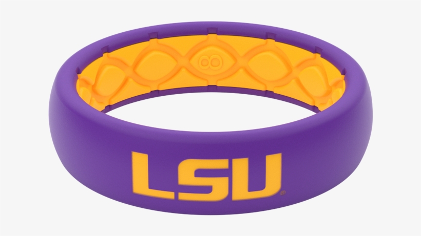 Lsu Collegiate Silicone Rings Thin - Lsu Groove Ring, transparent png #2310677