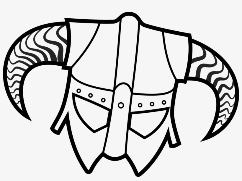 Skyrim Dragonborn Coloring Pages 5 By Brian - Skyrim Iron Helmet Drawing, transparent png #2311611