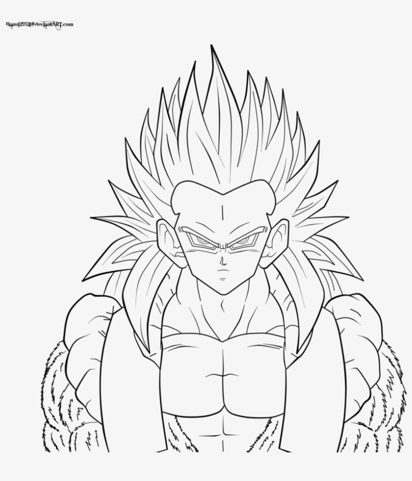 28 Collection Of Gotenks Drawing Ssj4 - Gohan, transparent png #2312093