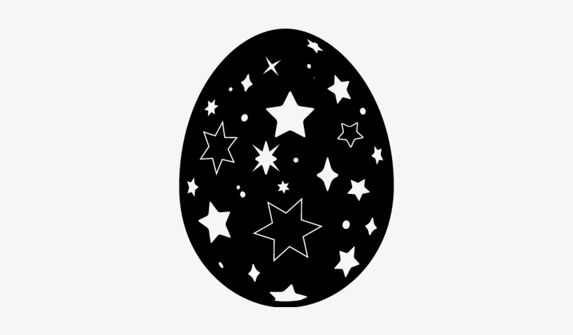 Easter Egg With Starry Night Vector - Colorful Star Background, transparent png #2312239