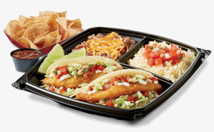 2 Beer Battered Fish Taco Plato, Del Taco, Milton, - Fish Tacos Del Taco, transparent png #2312496