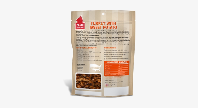 Plato Grain Free Real Strips Turkey With Sweet Potato - Plato Pet Treats, transparent png #2312674