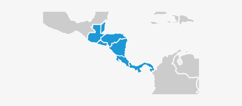 Central America Map Png Vector Free Library - Caribbean Map Vector, transparent png #2312985