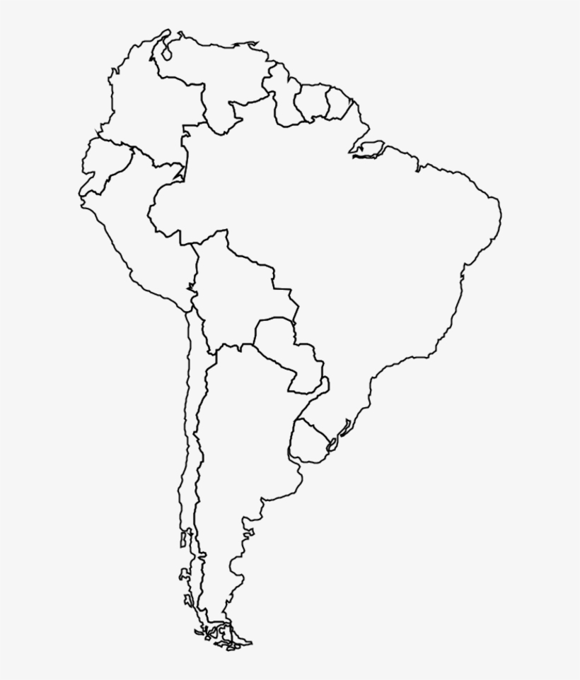 Latin America Map Clipart - Latin America Map White Png, transparent png #2313053