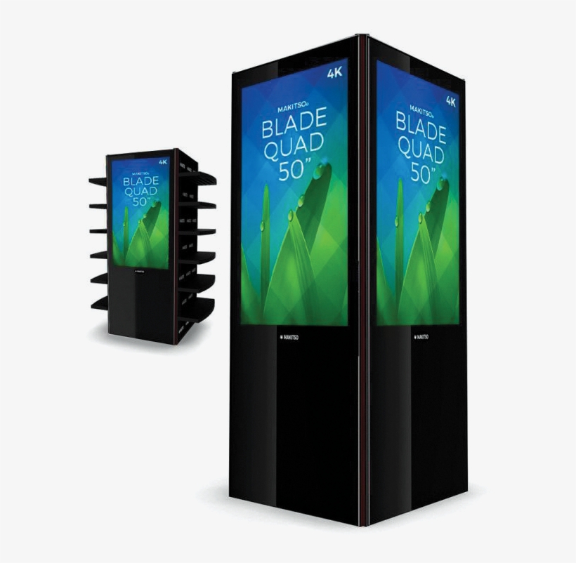 Makitso Blade Quad Digital Signage Kiosk 4k 50 B1 800×800 - Digital Signage Kiosk 50, transparent png #2313156