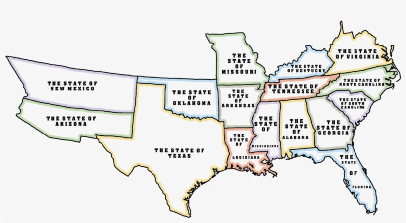 Map Of The Second Confederate States America By Theko9isalive - Second Confederate States Of America, transparent png #2313428